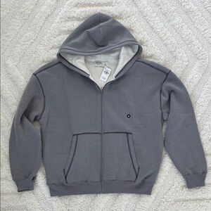 NWT Men’s Hollister Boxy Fit Gray Zip-Up Hoodie